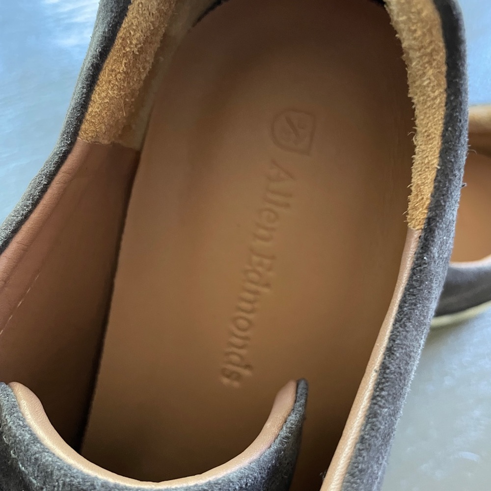 Allen Edmonds Porter Derby Sneaker, Grey/Brown Suede, size 10D, very light wear - Picture 2 of 5